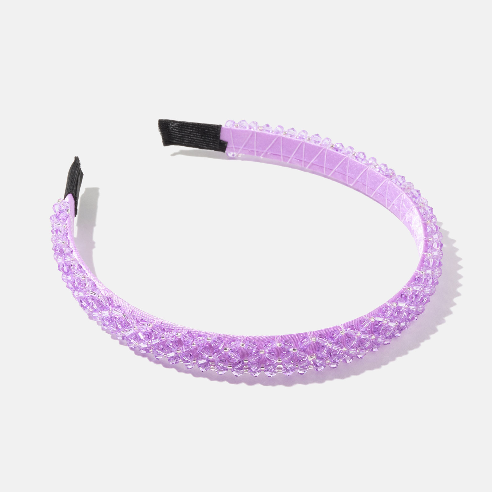 Diadem med ljuslila pärlor