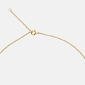 Guldpläterat halsband bokstav V - 42+3 cm