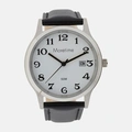 Moretime herrklocka - silver/svart, snirkliga siffror