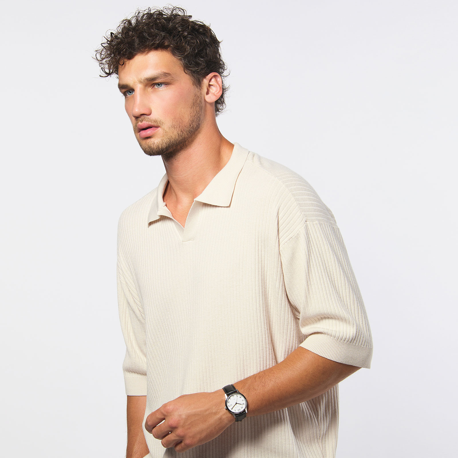 Moretime herrklocka - silver/svart, snirkliga siffror