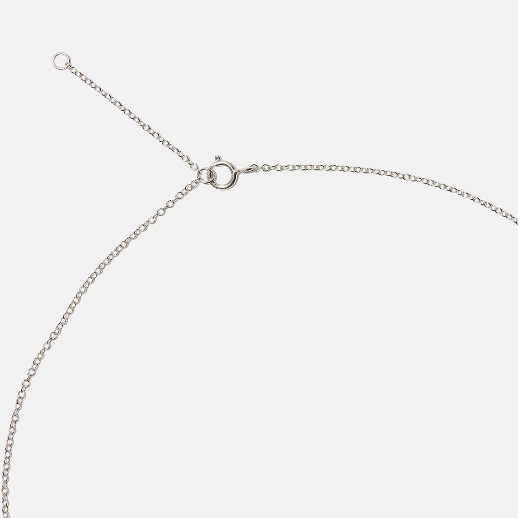 Halsband äkta silver, bokstav K - 42+3 cm