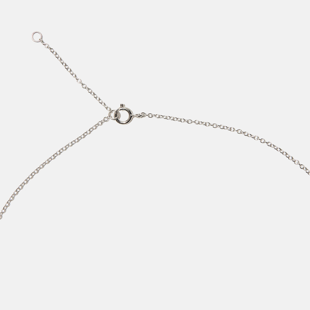 Halsband äkta silver, bokstav I - 42+3 cm