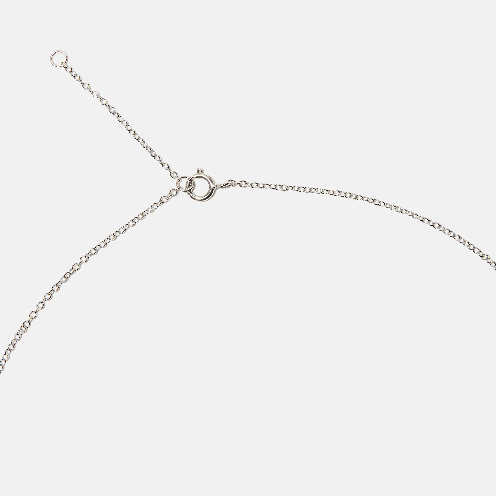 Halsband äkta silver, bokstav G - 42+3 cm
