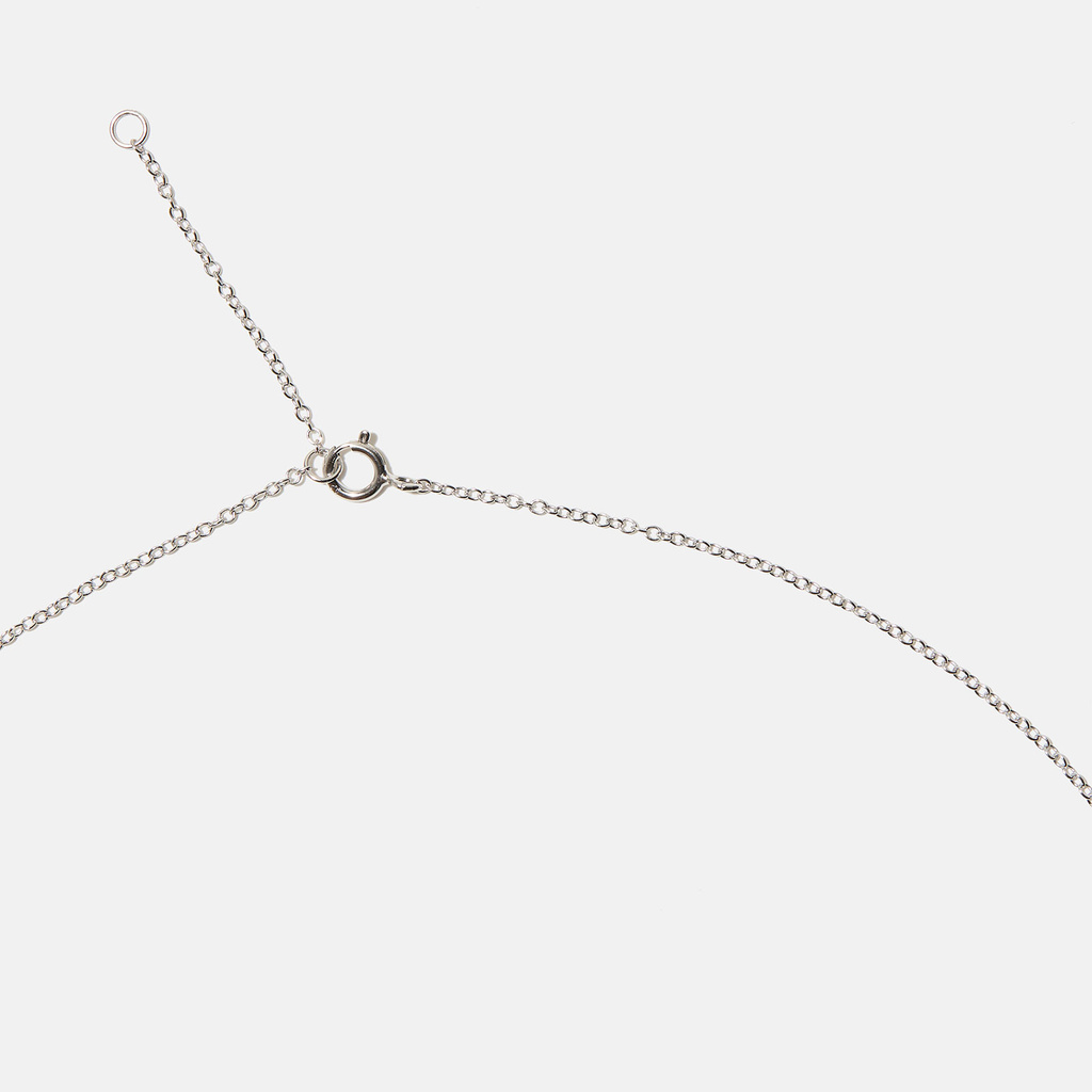 Halsband äkta silver, bokstav C - 42+3 cm
