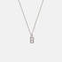 Halsband äkta silver, bokstav B - 42+3 cm