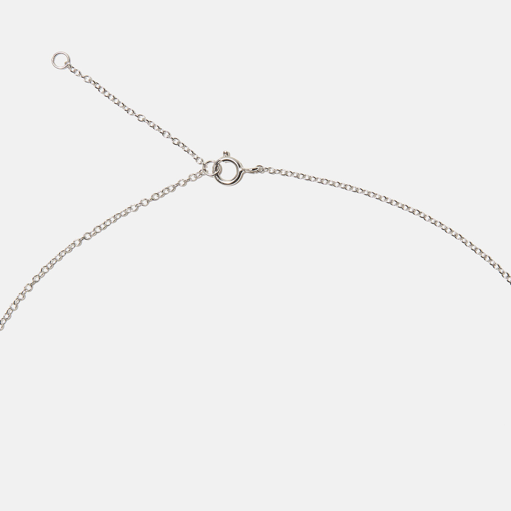 Halsband äkta silver, bokstav B - 42+3 cm