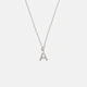 Halsband äkta silver, bokstav A - 42+3 cm