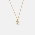 Guldpläterat halsband bokstav Z - 42+3 cm