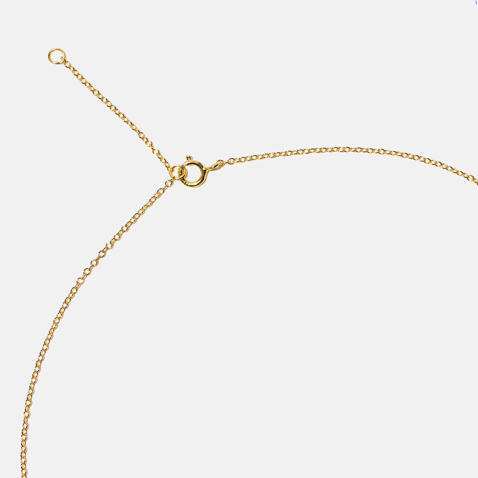 Guldpläterat halsband bokstav Y - 42+3 cm