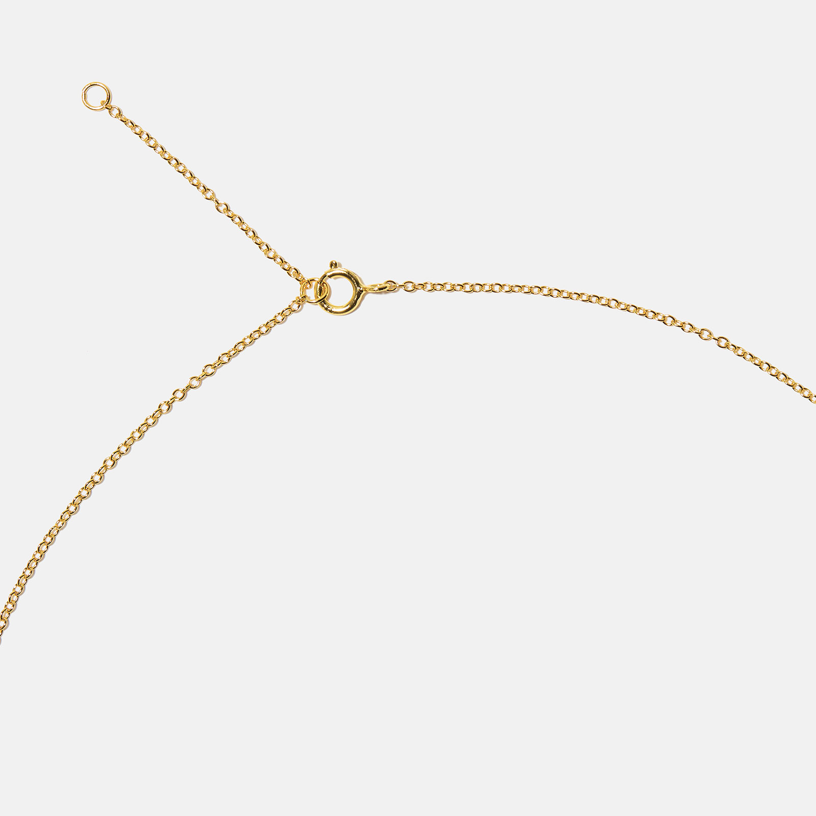 Guldpläterat halsband bokstav X - 42+3 cm