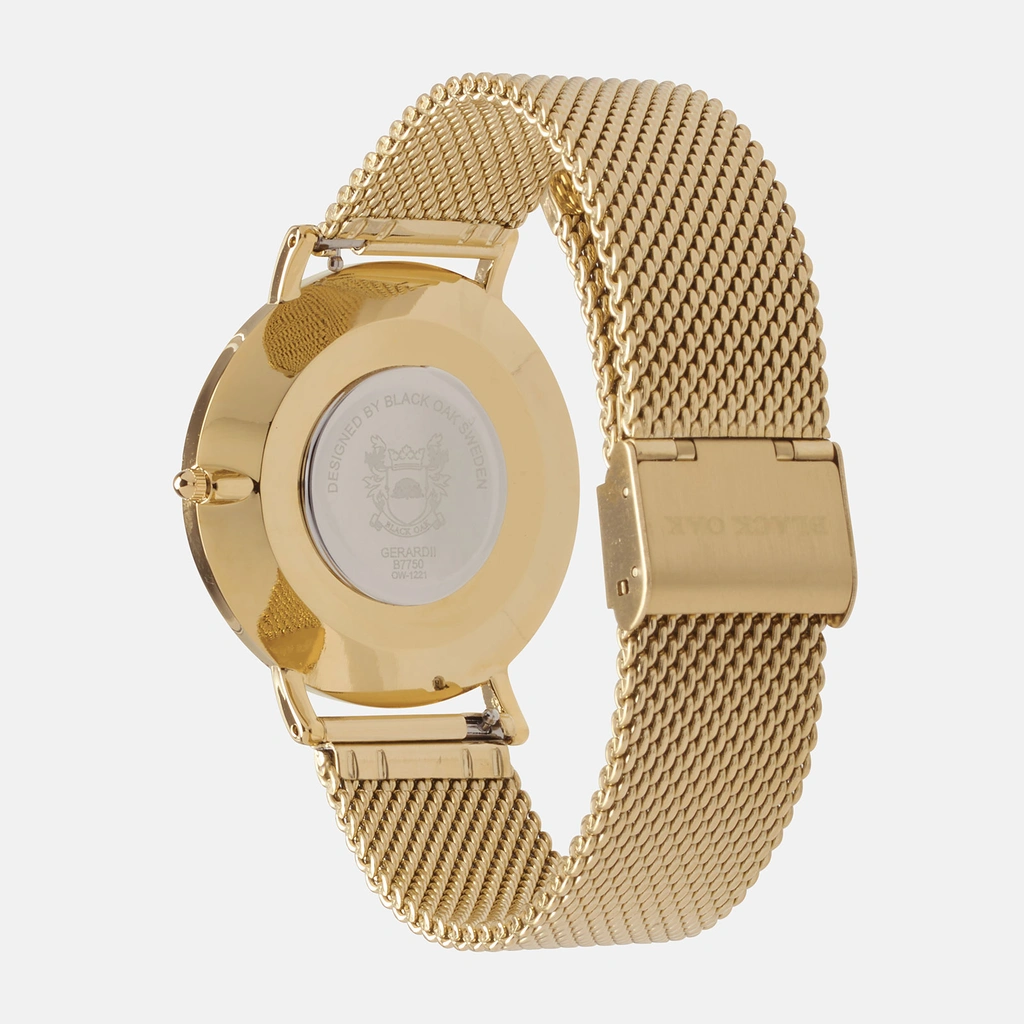Black Oak Gerardii herrklocka - guld/svart, 41 mm