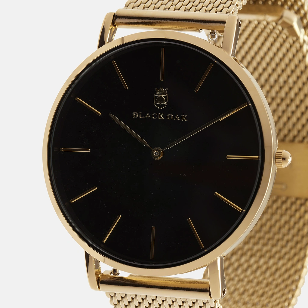 Black Oak Gerardii herrklocka - guld/svart, 41 mm