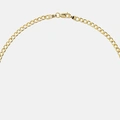 Halsband 9k guld - pansarlänk 51 cm