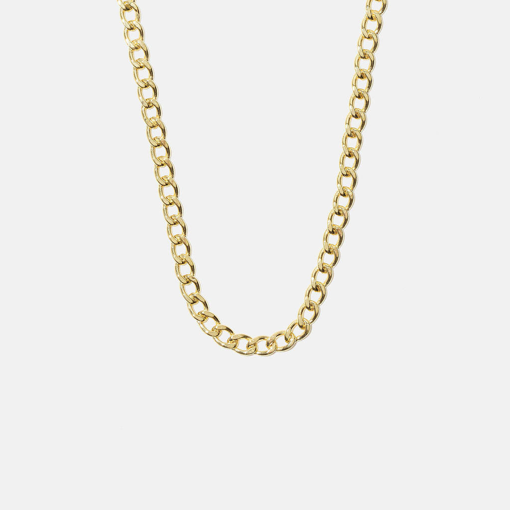 Halsband 9k guld - pansarlänk 51 cm