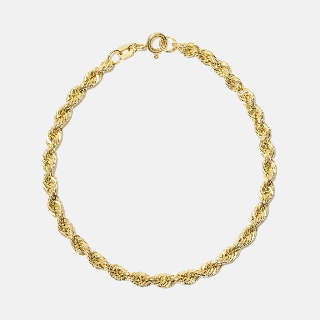 Armband dam 9k guld replänk - 19 cm