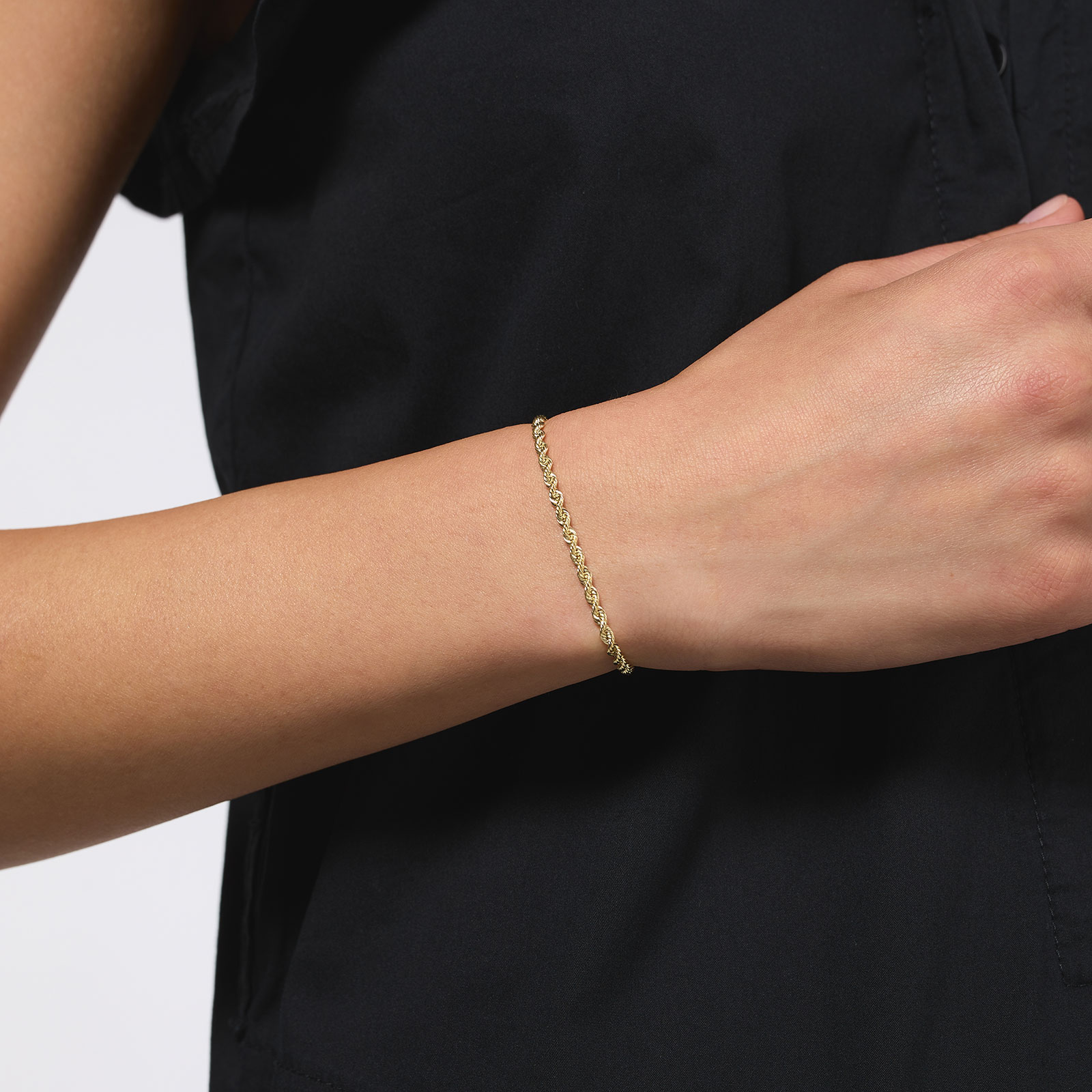 Armband dam 9k guld - 18 cm