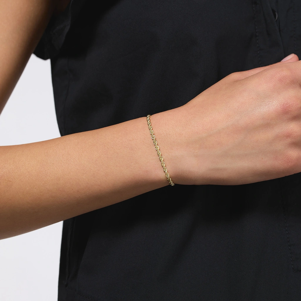 Armband dam 9k guld - 18 cm