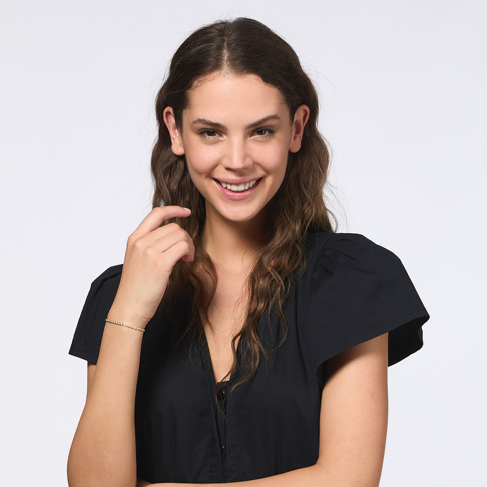 Armband dam 9k guld - 18 cm