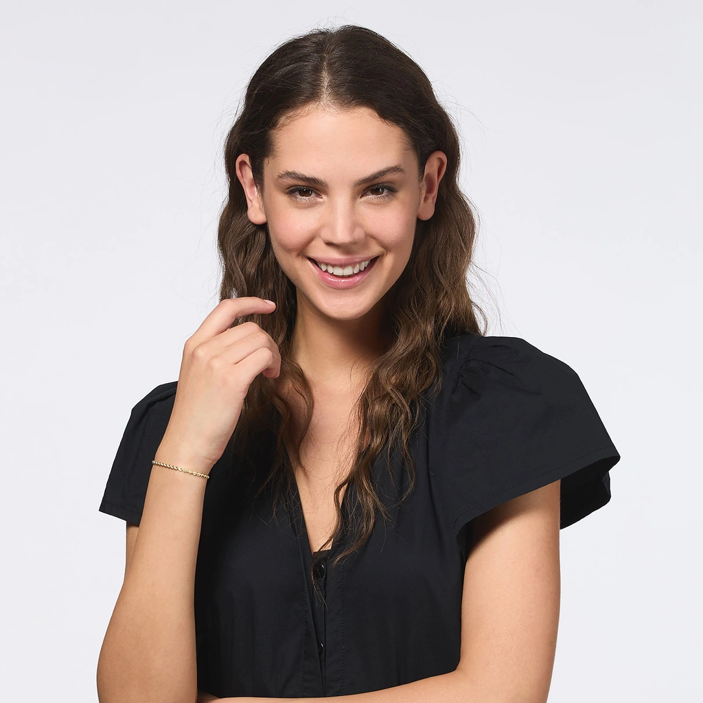 Armband dam 9k guld - 18 cm