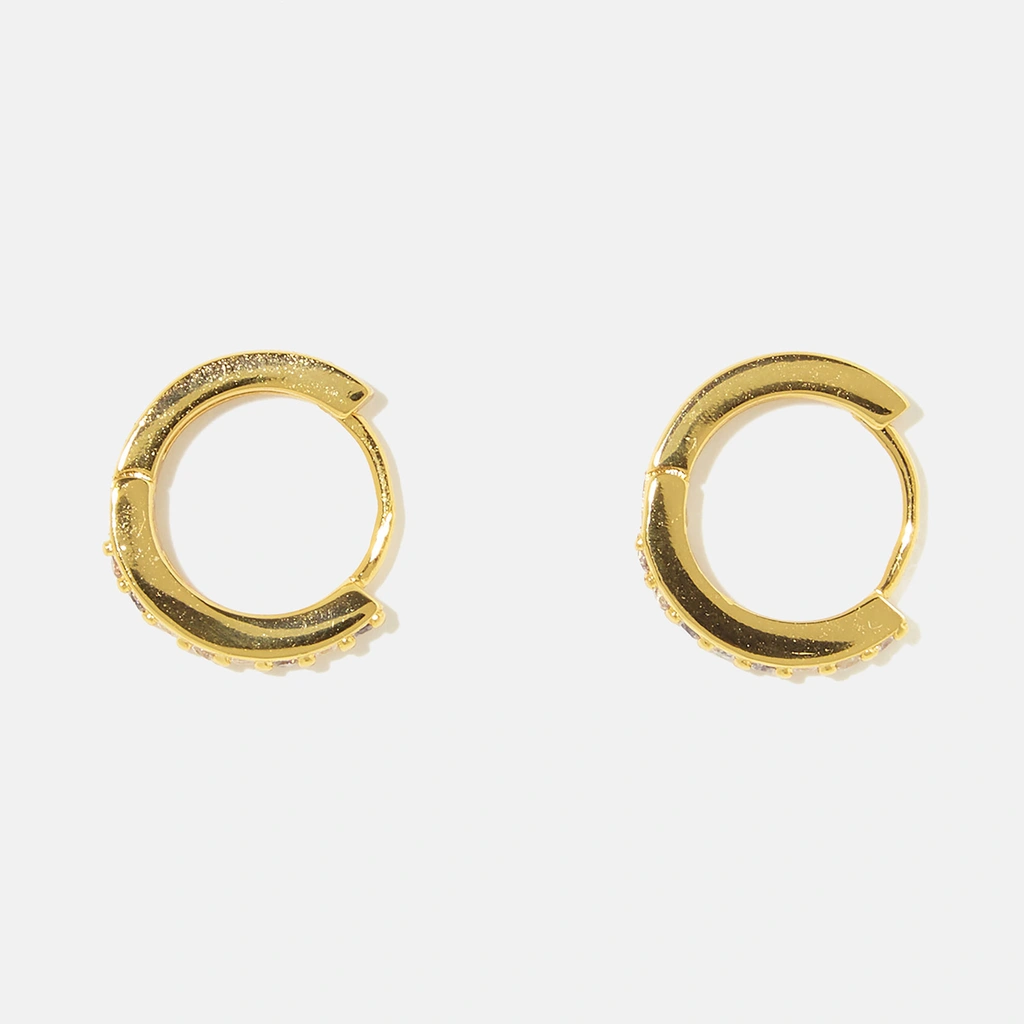 Guldpläterade silverörhängen - hoops 12 mm