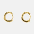 Guldpläterade silverörhängen - hoops 12 mm