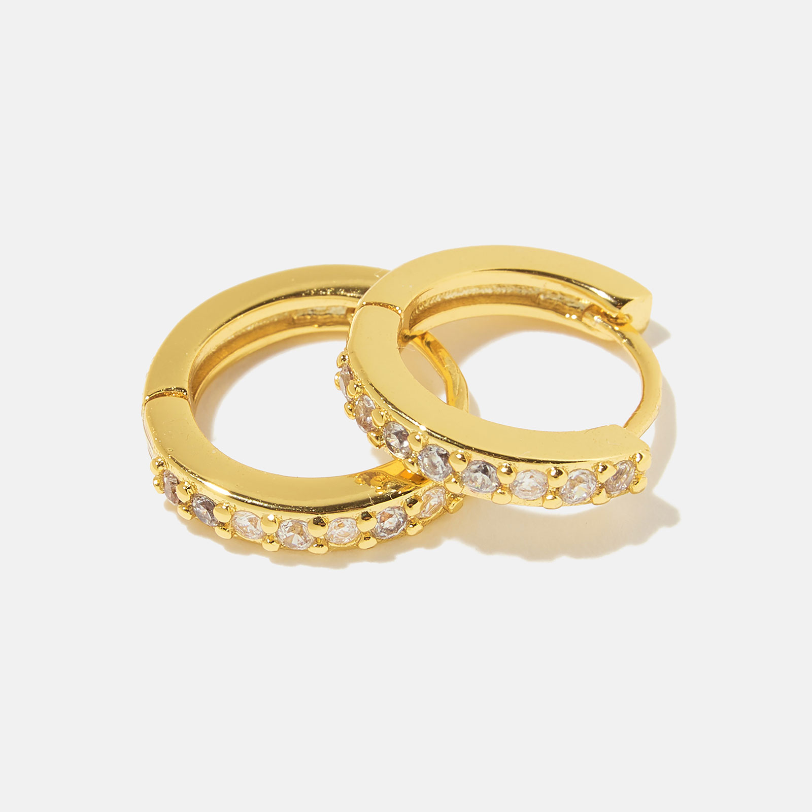 Guldpläterade silverörhängen - hoops 12 mm
