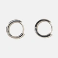 Örhängen äkta silver - släta hoops 15 mm