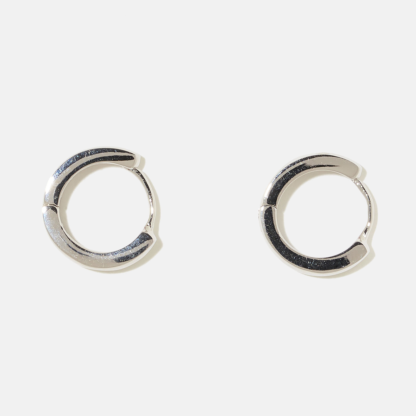 Örhängen äkta silver - släta hoops 12 mm