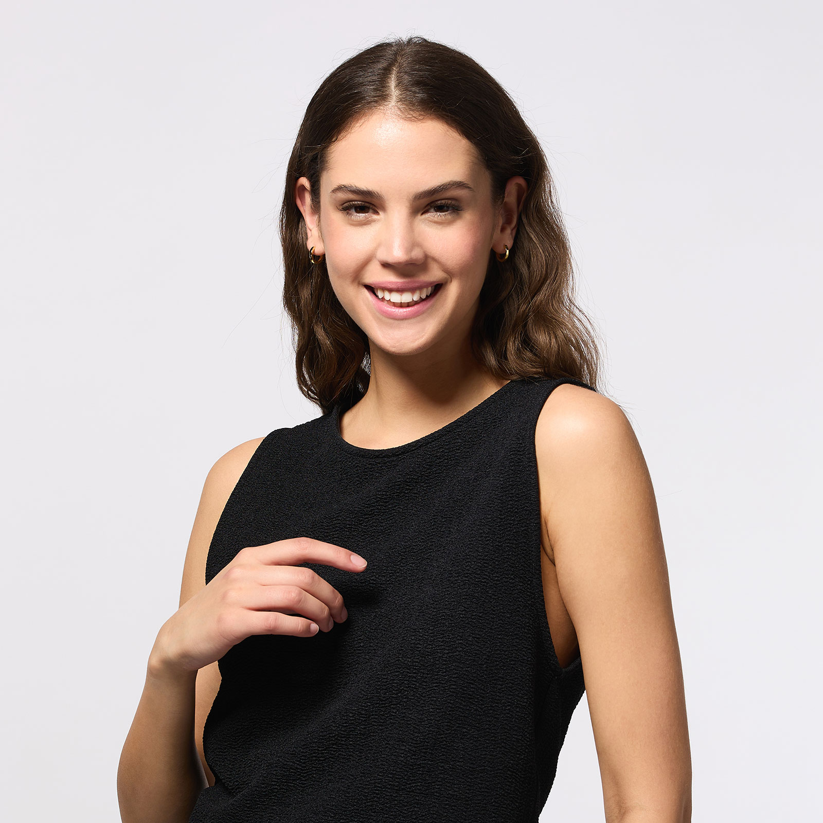 Guldpläterade silverörhängen - släta hoops 15 mm