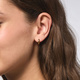 Guldpläterade silverörhängen - släta hoops 12 mm