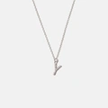 Halsband äkta silver, bokstav Y - 42+3 cm