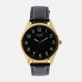 Regal herrklocka -  svart band, guldton,svart, 40mm