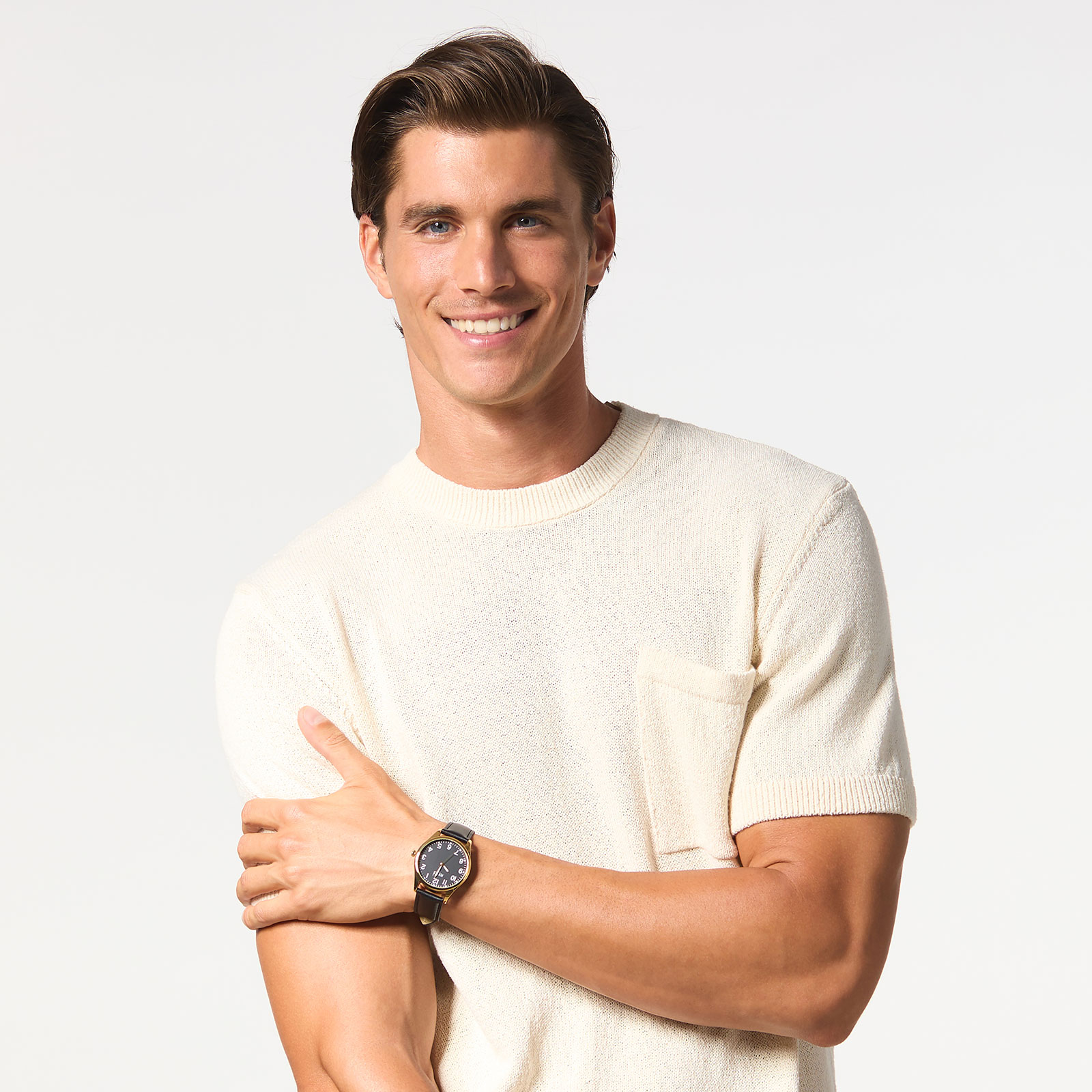 Regal herrklocka -  svart band, guldton,svart, 40mm