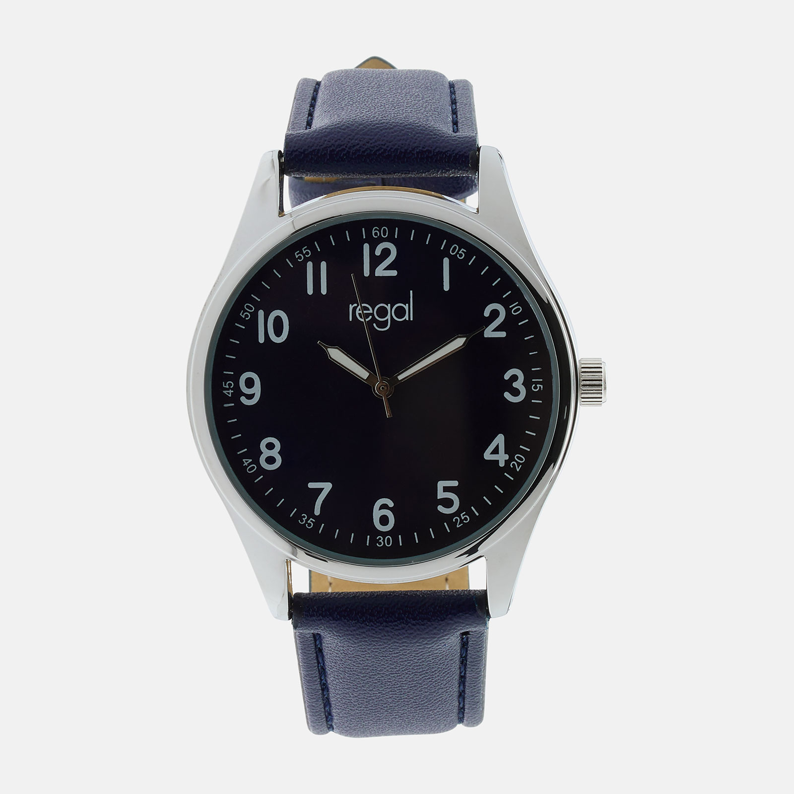 Regal herrklocka -  blå band, silverton/blå, 40mm