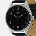 Regal herrklocka -  svart band, silverton/svart, 40mm