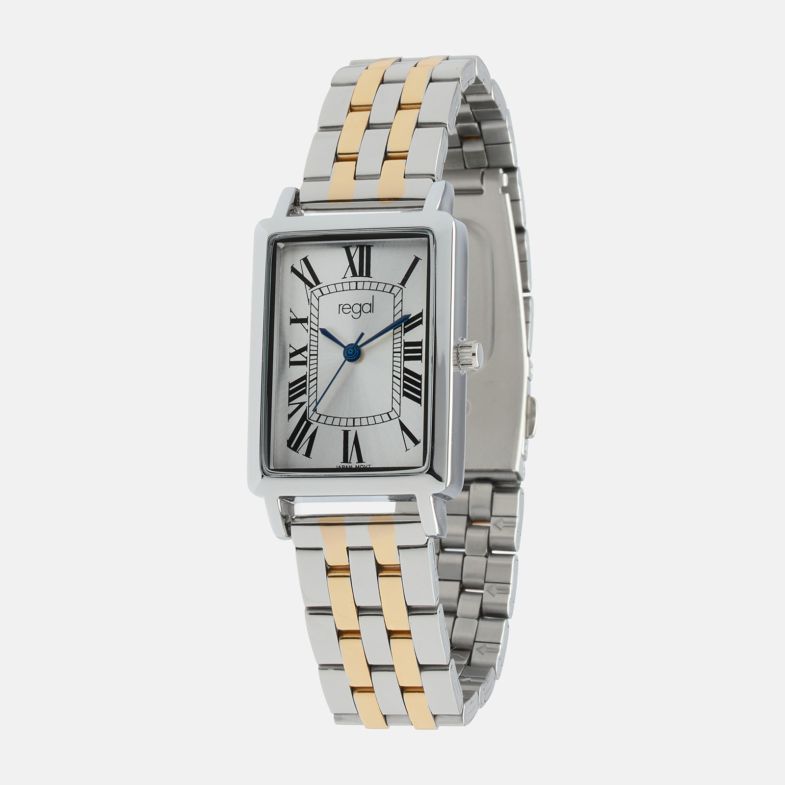 Regal damklocka - rektangulär, bicolor, 24x32mm