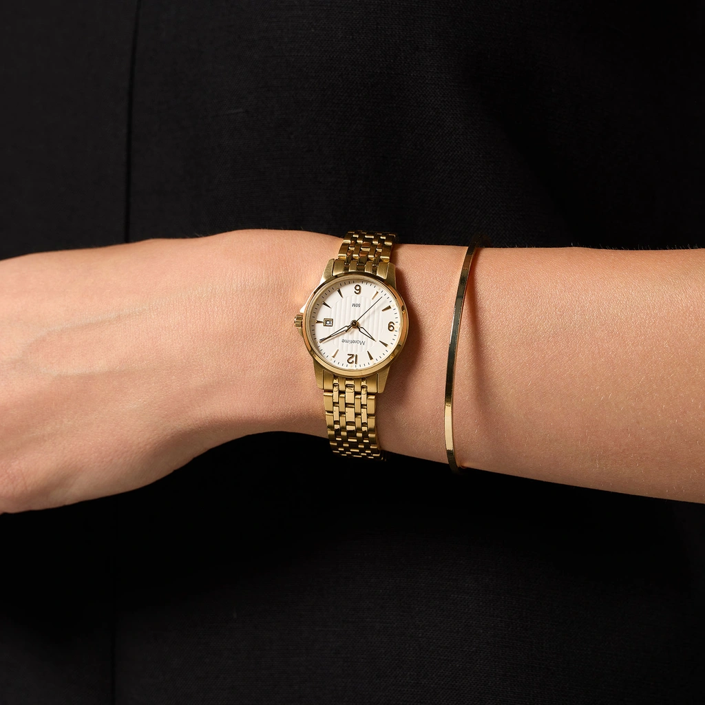 Moretime damklocka - set med armband, guld, 28 mm