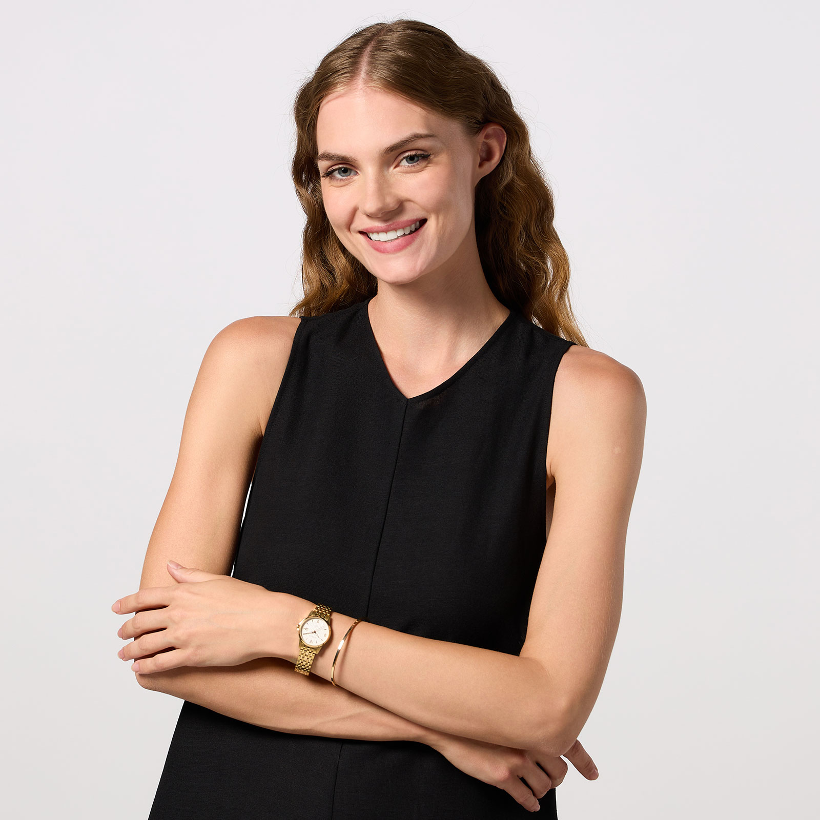 Moretime damklocka - set med armband, guld, 28 mm