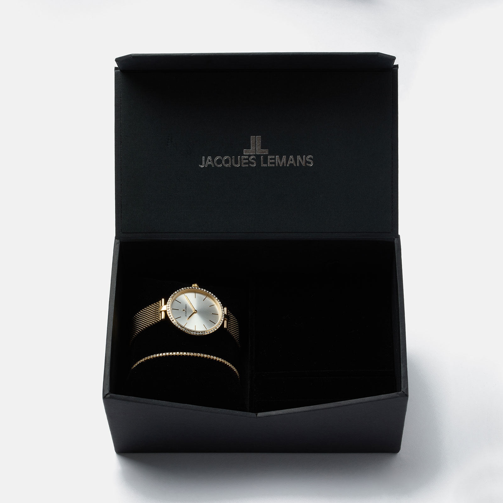 Jacques Lemans Milano - dam, presentset, guldton, 34mm