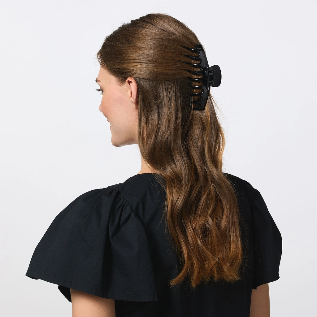 Svart hårklämma - 11 cm