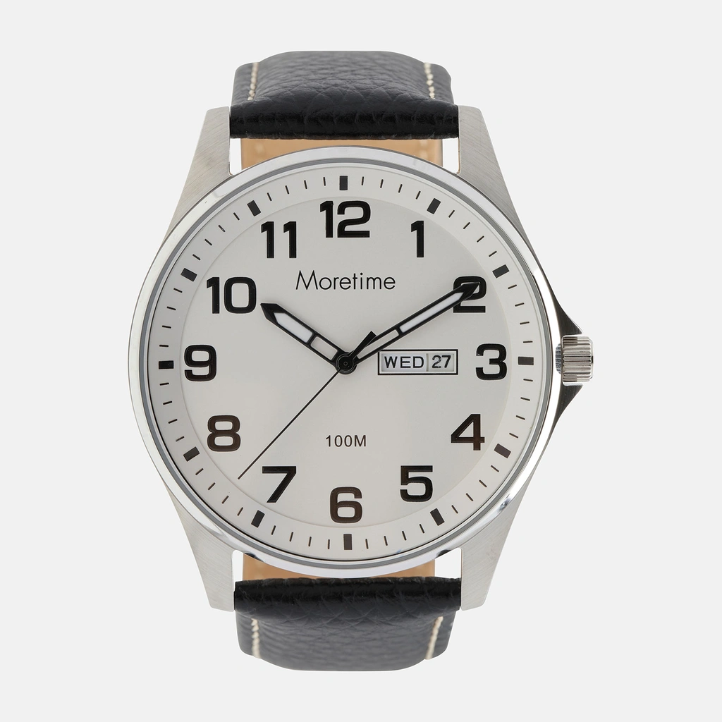 Moretime herrklocka - silver/svart, 42 mm