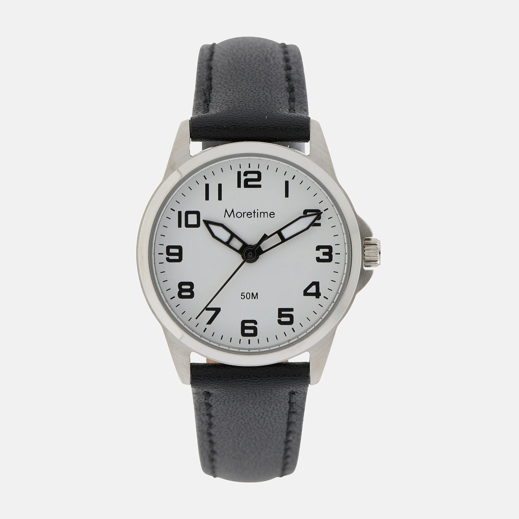 Moretime damklocka - silver/svart, 27 mm