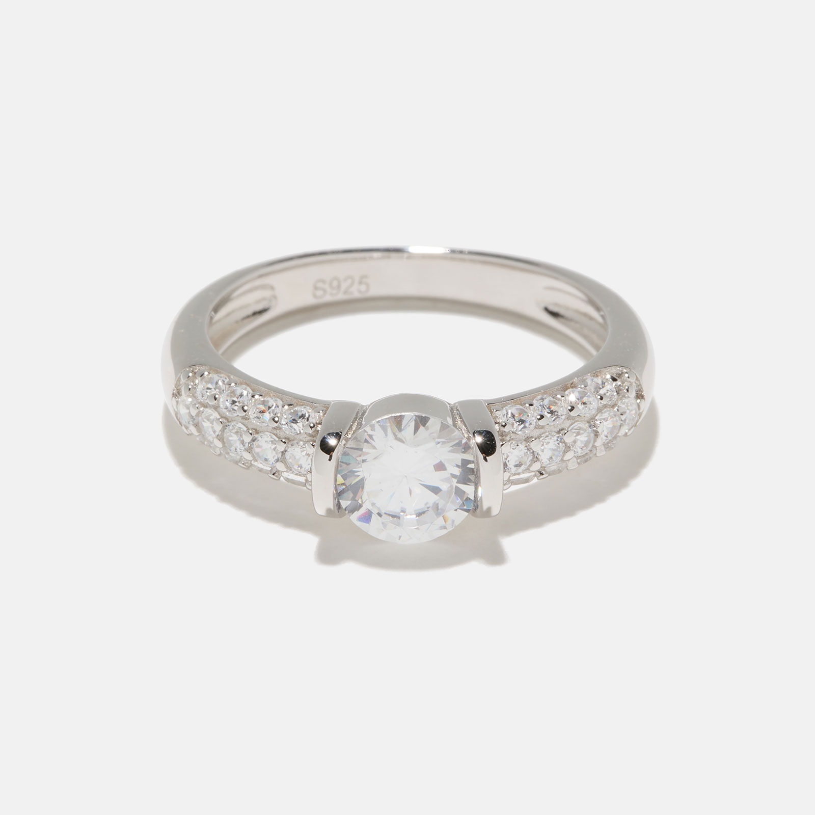Ring äkta silver - bred