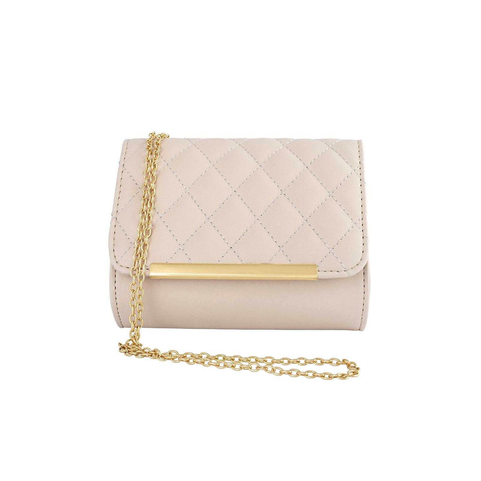 Quiltad Beige Väska Montini