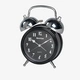 Väckarklocka - rund svart