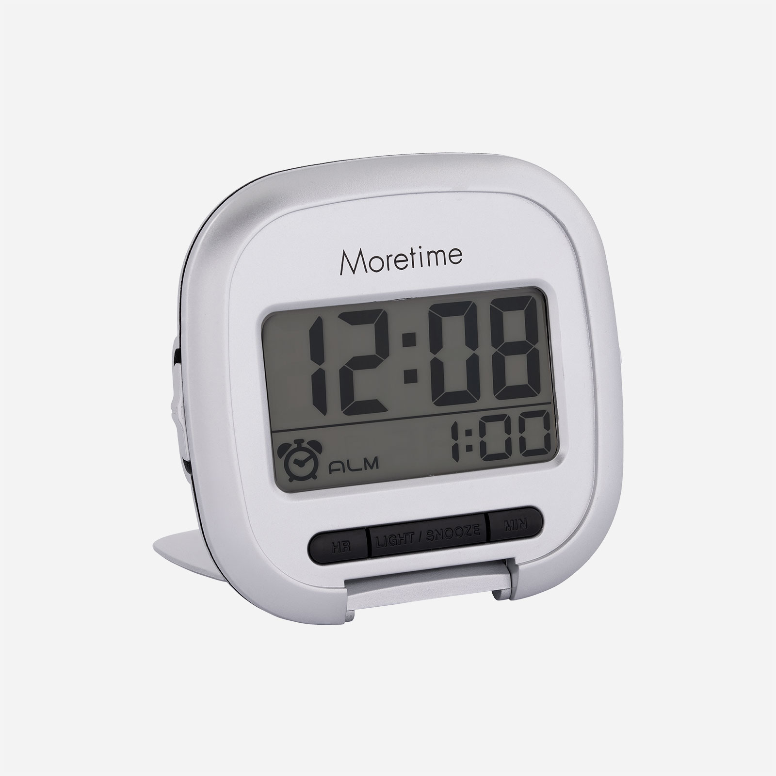 Väckarklocka - silverfärgat reseväckarur