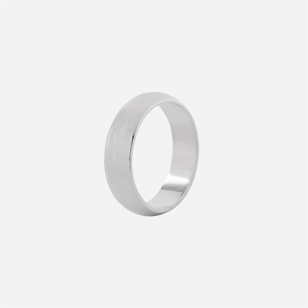 Silverring herr - kupad, 4 mm, 16