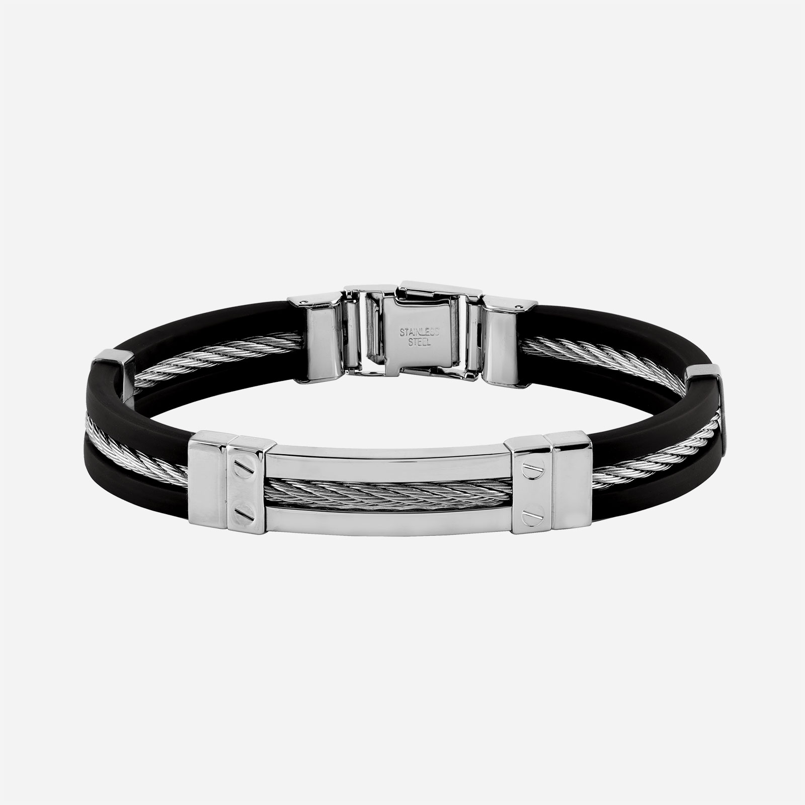 Urban story Armband Gummi Svart