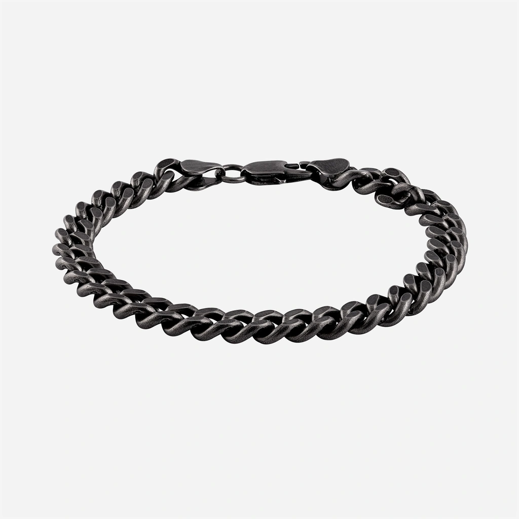 Stålarmband herr -  pansar, 8 mm, 19 cm