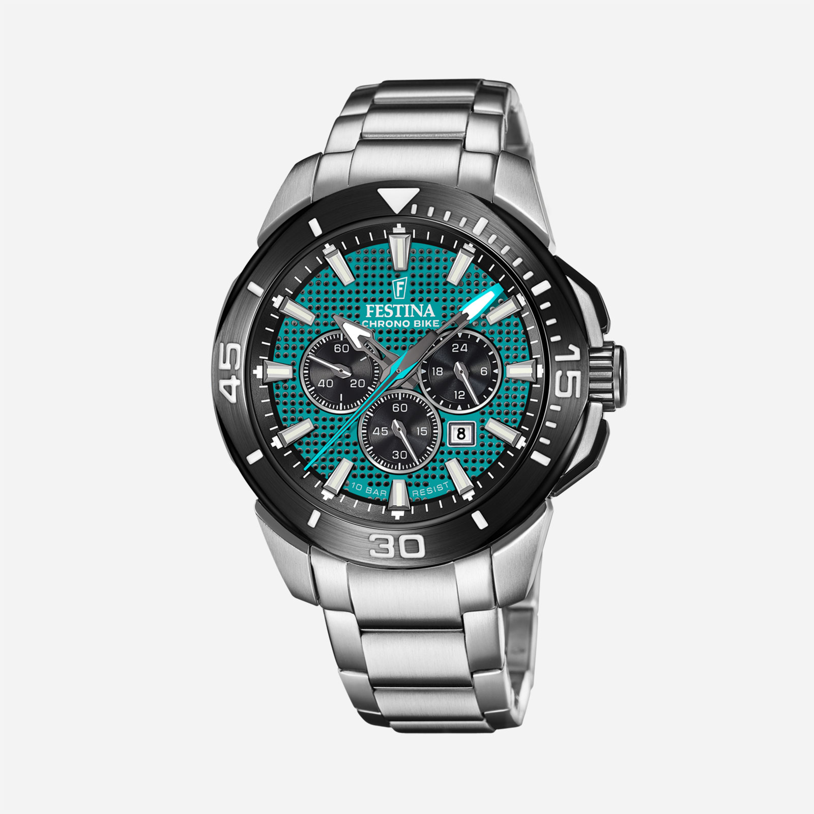 Festina Chrono Bike - herrklocka, stå/grön,  47mm